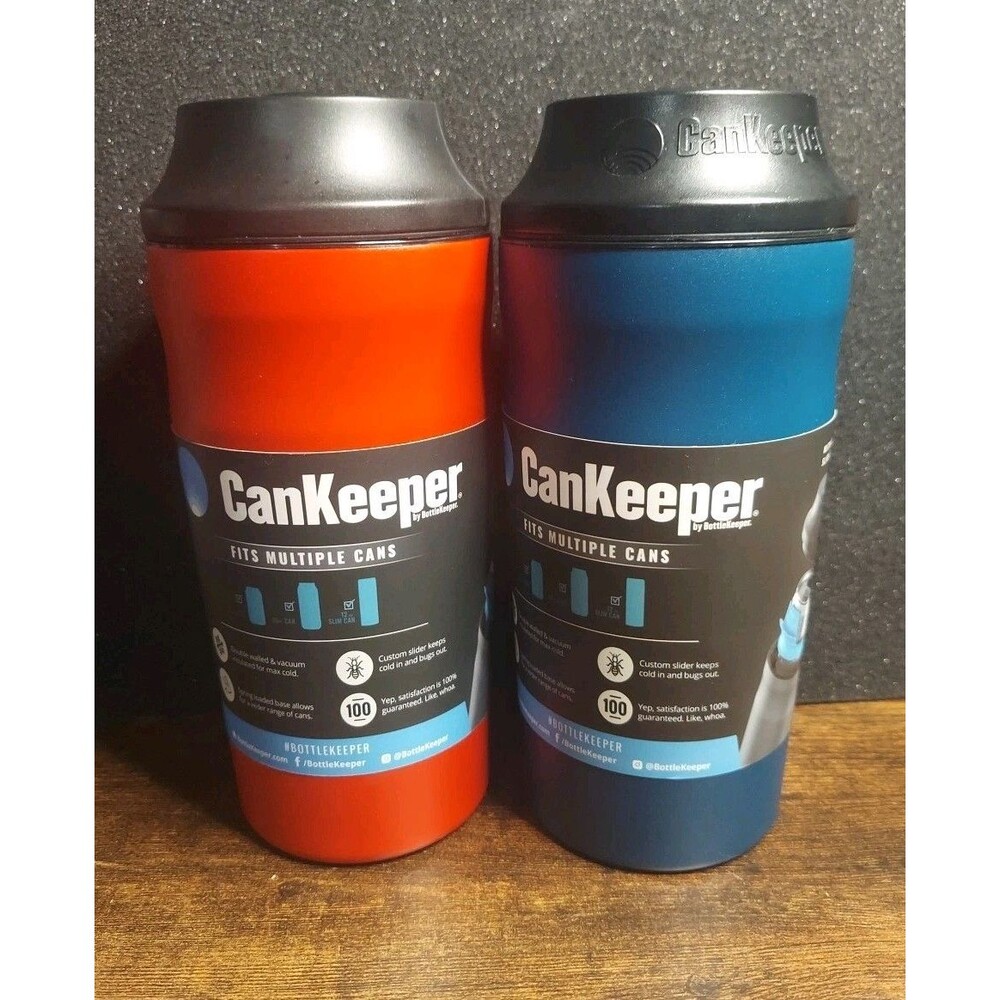 Set of 2 BottleKeeper CanKeeper Insulated Can Cooler Stainless Steel NEW